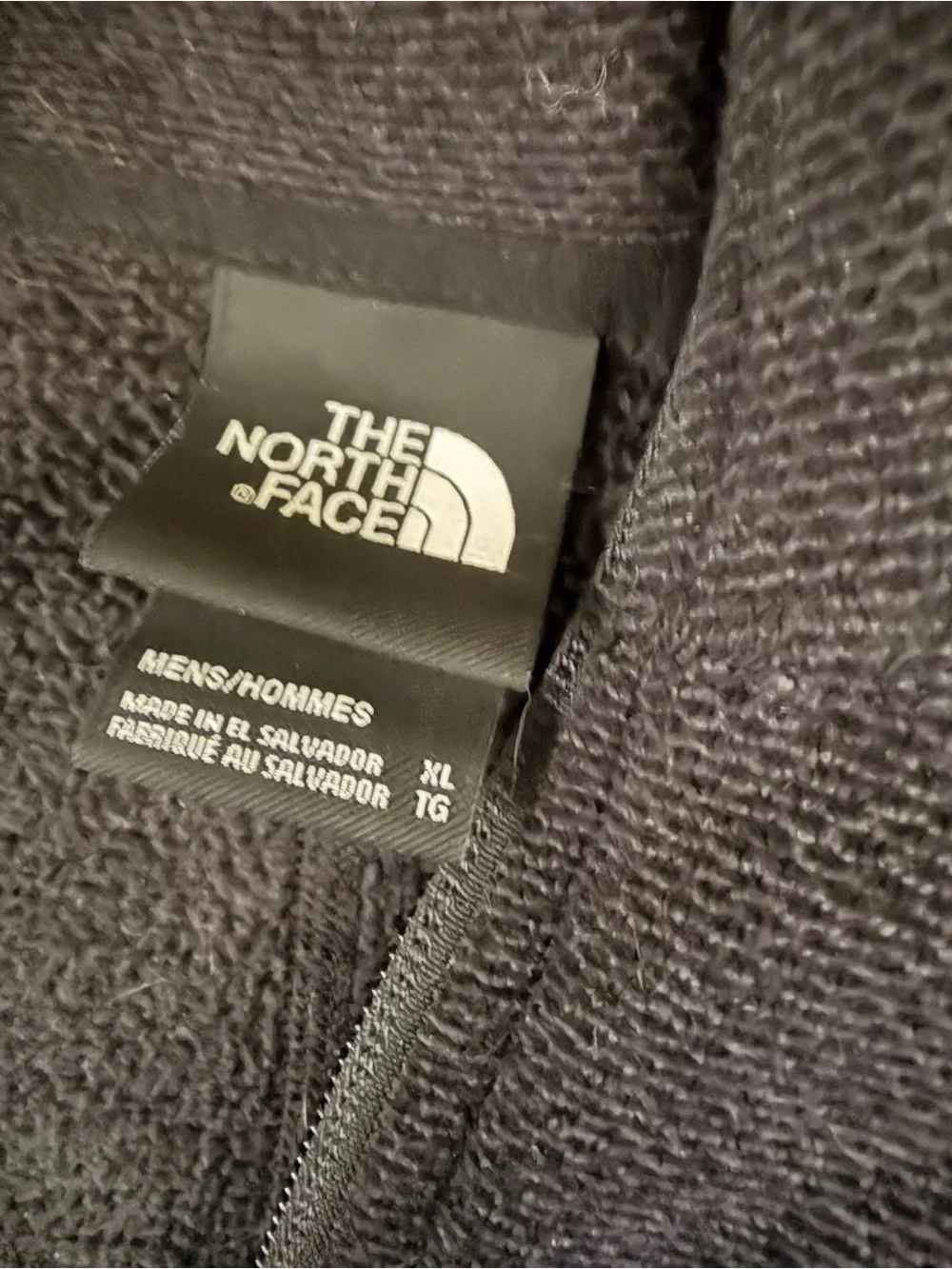 The North Face Textured Cap Rock 1/4 Zip Fleece Pullover Black Mens